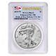 2019 W 1 oz Reverse Proof Silver Eagle PCGS PF 69 Pride of Two Nations-Two Flags