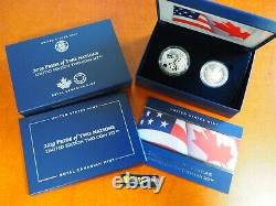 2019 W Enhanced Reverse Proof Silver Eagle Maple Leaf Pride Of Two Nations Set