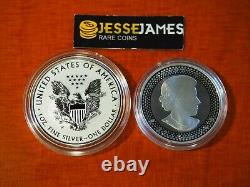 2019 W Enhanced Reverse Proof Silver Eagle Maple Leaf Pride Of Two Nations Set