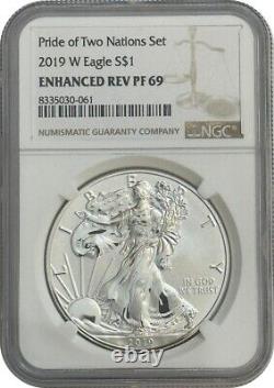 2019 W Pride of Two Nations American Eagle Coin Enhanced Reverse Proof NGC PF69