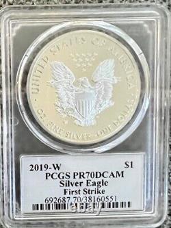 2019-W Proof $1 American Silver Eagle PCGS PR70DCAM First Strike