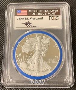 2019 W Proof Silver Eagle Pcgs Pf70 First Day Of Issue (fdoi) Mercanti Signed