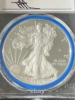 2019 W Proof Silver Eagle Pcgs Pf70 First Day Of Issue (fdoi) Mercanti Signed