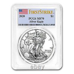 2020 $1 American Silver Eagle MS70 PCGS First Strike