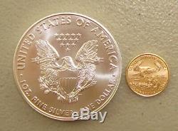 2020 1 oz American Silver Eagle & 1/10 oz American Gold Eagle Bullion Coin Lot