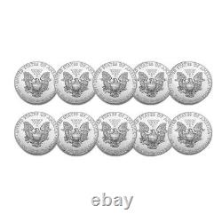2020 1 oz American Silver Eagle BU Lot of 10 Coins $1 US Mint Silver