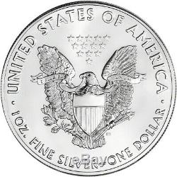 2020 American Silver Eagle 1 oz $1 1 Roll Twenty 20 BU Coins in Mint Tube