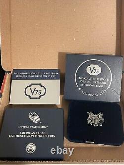 2020 End of World War II 75th Anniversary American Eagle Silver Proof Coin V75