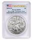 2020 (P) $1 American Silver Eagle PCGS MS70 Emergency Production FS Flag Label