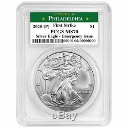 2020(P) Emergency Production American Silver Eagle PCGS MS70 First Strike