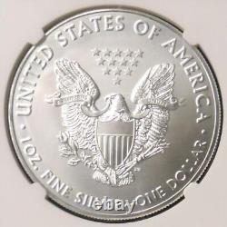 2020 (P) NGC MS70 Emergency Production Silver Eagle Dollar, Miles Standish Label