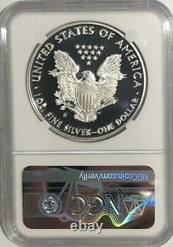 2020 S 1 Oz Ngc Pf70 Ultra Cameo Proof Silver American Eagle Trolley Lable $1
