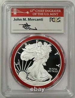 2020 S $1 Proof Silver Eagle PCGS PR70 First Day of Issue Mercanti Signature