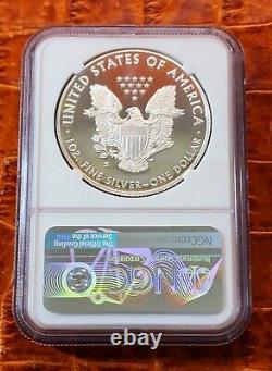 2020 S Proof Silver Eagle $1 Edmund C. Moy Pf70 Ultra Cameo Blue