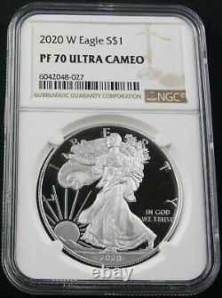 2020 W American Silver Eagle Ngc Pf 70