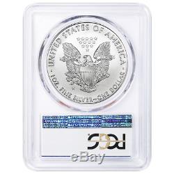 2020-W Burnished $1 American Silver Eagle PCGS SP70 Blue Label