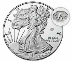 2020 W End of World War II 75th Anniversary American Eagle V75.999 Silver 20XF