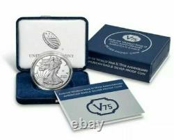 2020 W End of World War II 75th Anniversary American Eagle V75.999 Silver 20XF