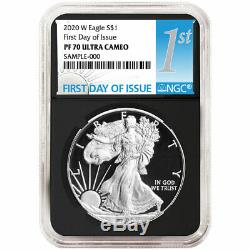 2020-W Proof $1 American Silver Eagle NGC PF70UC FDI First Label Retro Core