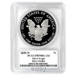 2020-W Proof $1 American Silver Eagle PCGS PR70DCAM First Strike Trump Label