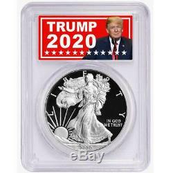 2020-W Proof $1 American Silver Eagle PCGS PR70DCAM Trump 2020 Label