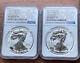 2021 $1 Reverse Proof Silver Eagle 2 Coin Ngc Pf70 Designer Set Early Releases
