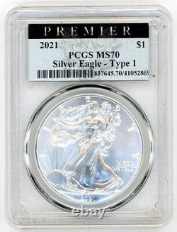 2021 $1 Silver Eagle MS70 PCGS Premier Label