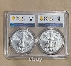 2021 $1 T1 & T2 Silver Eagle Set PCGS MS69 First and Last Production West Point