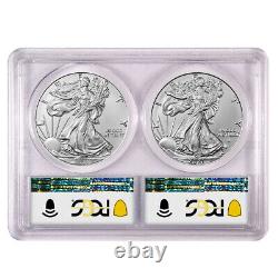2021 $1 T1 and T2 Silver Eagle Set PCGS MS69 First and Last Production West Poin