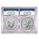 2021 $1 T1 and T2 Silver Eagle Set PCGS MS70 First and Last Production West Poin