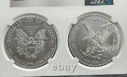 2021 $1 Type 1 and Type 2 Silver Eagle Set NGC MS70
