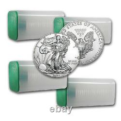 2021 1 oz American Silver Eagle BU Lot of 100 Coins. 999 Fine Silver Type 1