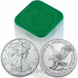 2021 1 oz Silver American Eagle Coin Roll of 20 TYPE 2 PRESALE