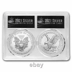 2021 2-Coin Silver Eagle Set MS-70 PCGS (Type 1 & 2, FirstStrike)