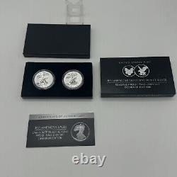 2021 American Eagle One Ounce Silver Reverse Proof Two Coin Set Designer Edition