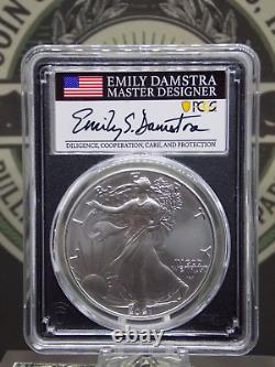 2021 American SILVER Eagle TYPE 2 T. 2 $1 PCGS MS70 #088ARC Damstra FIRST DAY