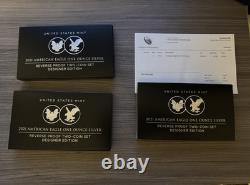 2021 American Silver Eagle One Ounce Reverse Proof Two-coin Set Designer Edition