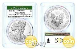 2021 (P) $1 Silver Eagle Emergency Issue PCGS MS70 First Strike