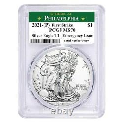 2021 (P) 1 oz Silver American Eagle PCGS MS 70 FS (Philadelphia) Emergency Issue