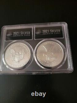 2021 Pcgs Ms70 Silver Eagle Type 1 Type 2 First Strike