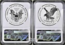 2021 REVERSE PROOF SILVER EAGLE 2 COIN DESIGNER SET, NGC REV PF 70 FR, 35th