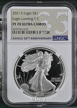 2021 S American 1 oz Silver Eagle Type 2 NGC PF70 UC Anniversary Label