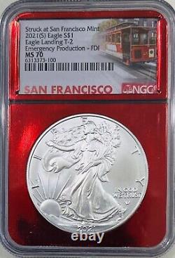 2021 (S) American Silver Eagle T-2 San Francisco Emergency NGC MS70 FDOI