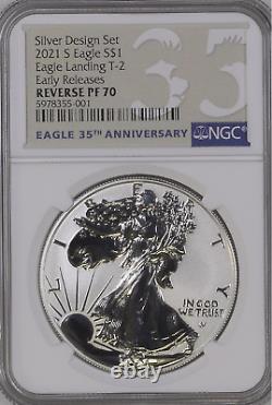 2021 S American Silver Eagle (Type 2) Reverse PF70 Early Releases