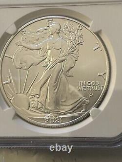 2021-S Silver American Eagle $1. NCG Graded At MS 70 Early Releases