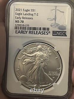 2021-S Silver American Eagle $1. NCG Graded At MS 70 Early Releases