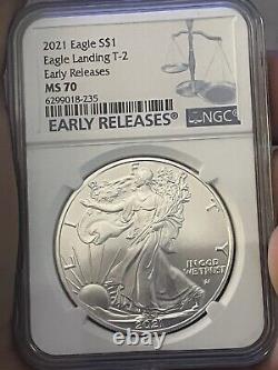 2021-S Silver American Eagle $1. NCG Graded At MS 70 Early Releases