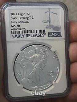 2021-S Silver American Eagle $1. NCG Graded At MS 70 Early Releases