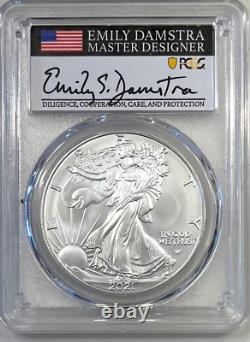 2021 (S) Silver Eagle MASTER DESIGNER T-2 EMERGENCY PCGS MS70 FDOI Damstra