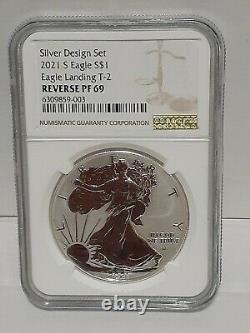2021 S TYPE 2, NGC PF69 Reverse Proof American Silver Eagle Designer Set (T-2)